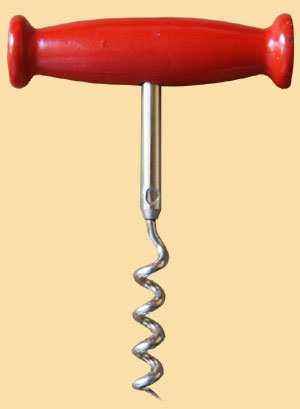 Silver handle corkscrew