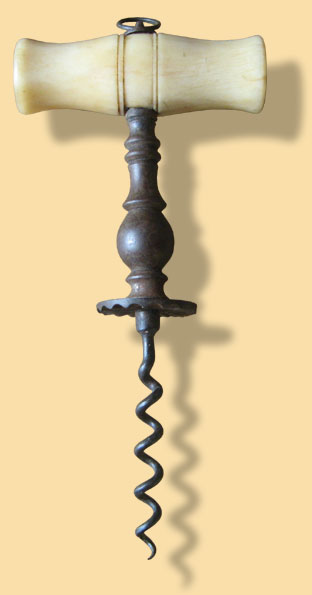 Henshall corkscrew with born handle